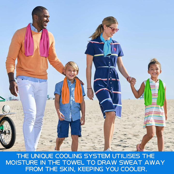 6 Pack Cooling Towels for Neck and Face,Microfiber Cooling Gym Towels,Soft Cooling Neck Towels Rags Cooling Neck Wraps Sweat Towel for Sports,Gym,Yoga,Workout,Running,Camping(40"X12")