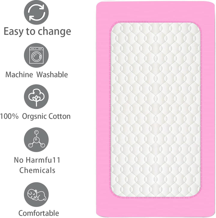 2 X Cot Fitted Crib Sheets | Bedding for Cot Bed | Soft Breathable Comfortable Baby Sheet Set for Boys Girls Neutral,120 X 60 Fits Standard Toddler Crib Mattress