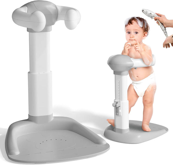 ® Baby Shower Standing Support, Toddler Bath Seat for Stand up Showering with Adjustablethicker Cylinder, Anti-Slip Base, Hug Tower for 8-36 Months Safety & Stable, Ideal Baby Shower Gifts