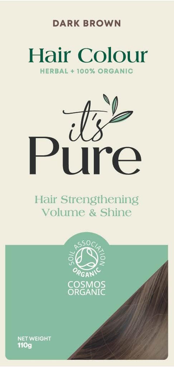 Organic Henna Hair Dye Very Dark Brown | 100% Natural, Vegan, & Gluten Free | PPD Free Hair Dye, Ammonia Free, Resorcinol Free, & Peroxide Free | Volumising, Strengthening, & Revitalising |