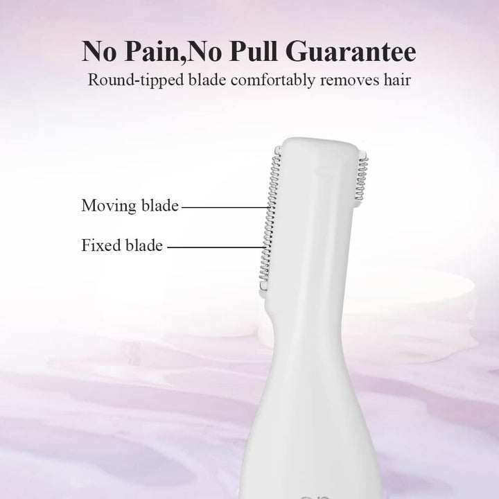 Electric Eyebrow Trimmer, Eyebrow Hair Remover, Painless Facial Hair Trimmer for Women, Portable Ladies Shaver AG-1658 (Pink)