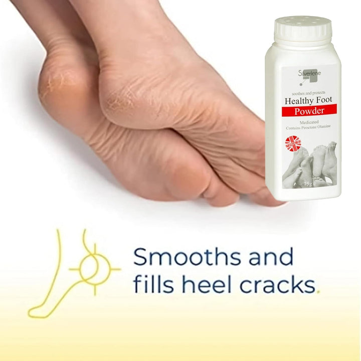 Athletes Healthy Foot Powder Medicated Treats and Prevents Anti-Fungal 75G, Prone to Excessive Sweating and Odour, Daily Foot Care Regime, Talcum Powder, Controls Sweat (1Pcs)