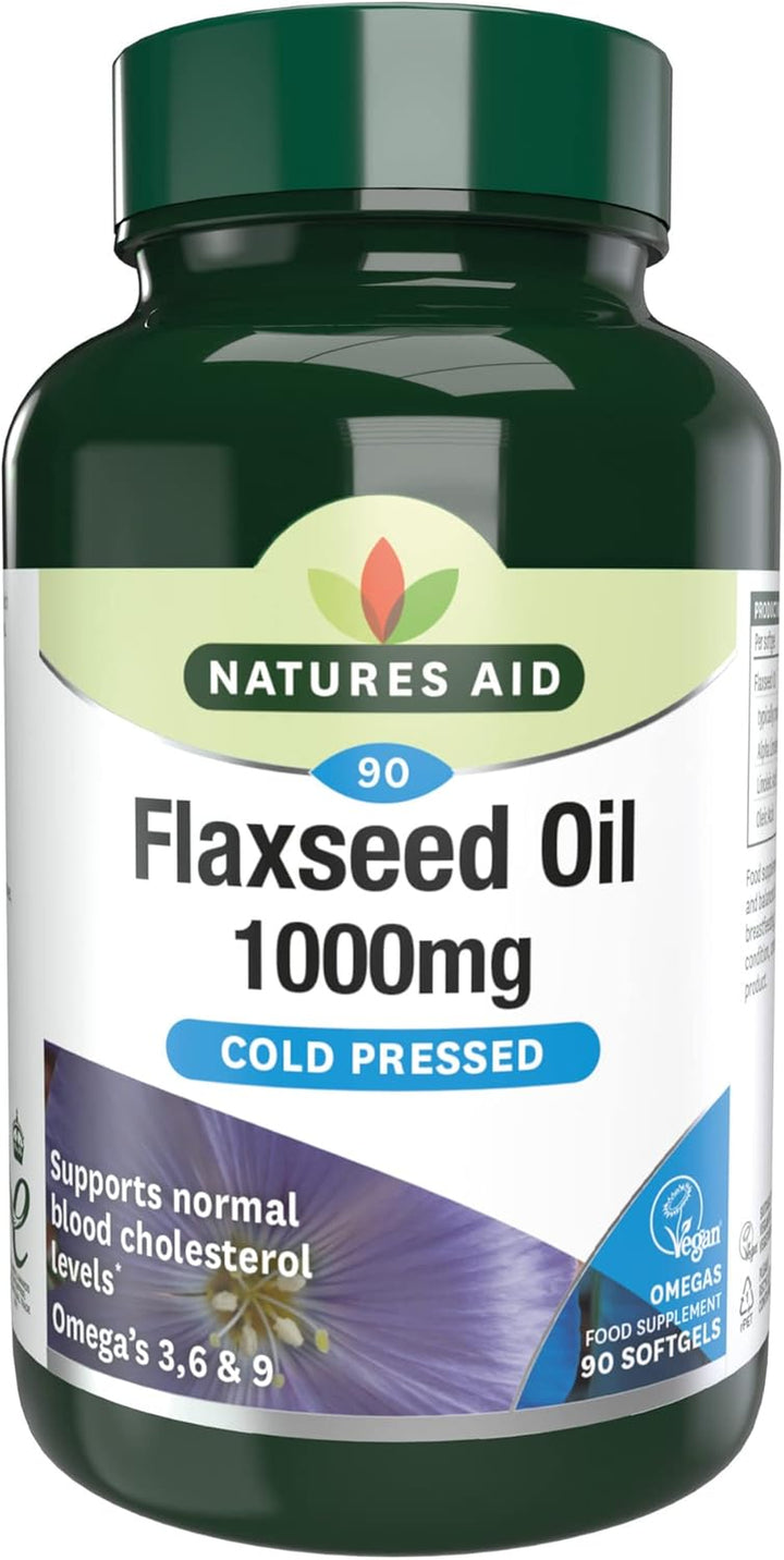 Flaxseed Oil 1000Mg – High Strength Omega-3 Softgels – Supports Heart & Brain Function – Vegan, Non-Gmo, Gluten-Free – Cold Pressed Essential Fatty Acids – 90 Capsules