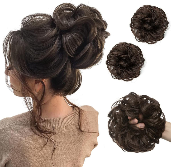 Messy Bun Hair Piece for Womens Synthetic Scrunchies Buns Extension Hairpieces Updo Pony Tail Dirty Blonde