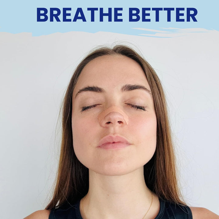 Nasal Strips Large 60 Pack | Nose Strips for Breathing, Snoring & Better Sleep | Instantly Relieves Congestion, Drug-Free, and Strong Hold for Men & Women by