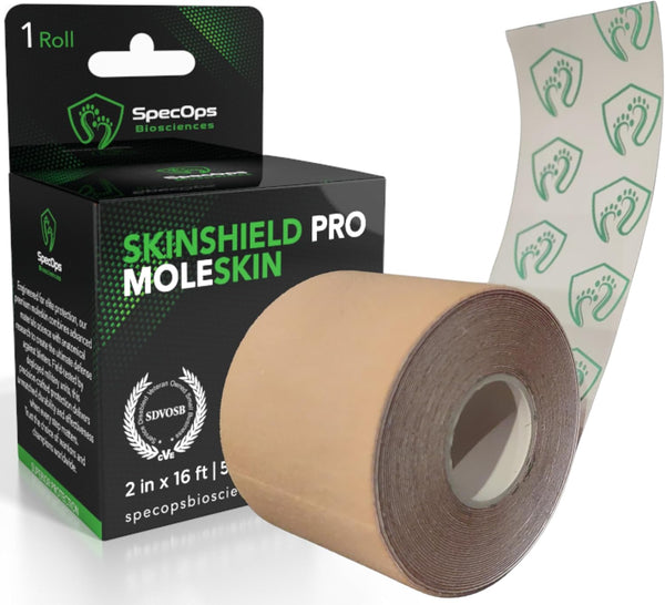 Hiking & Running Thin Moleskin for Blisters – Trusted by Champions! Featuring 2477 Square Centimeters of Super-Adhesive, Durable Moleskin Tape, It Stays Put Even during the Most Grueling Adventures.