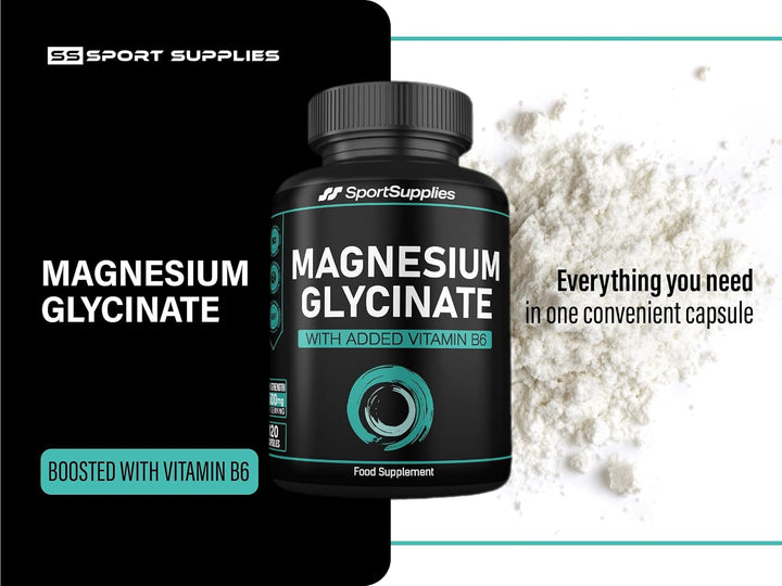 Magnesium Glycinate Supplements 1500Mg & Vitamin B6-120 High Strength Capsules - 1500Mg of Magnesium Providing 315Mg Elemental Magnesium (Bisglycinate) - Pure Active Ingredient