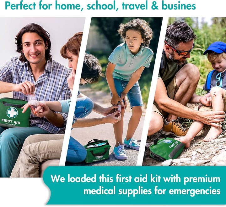 210 Piece First Aid Kit- Emergency Kit - Reflective Design - Includes Ice(Cold) Pack, Moleskin Pad and Emergency Blanket for Travel, Home, Office, Car, Workplace & Outdoor