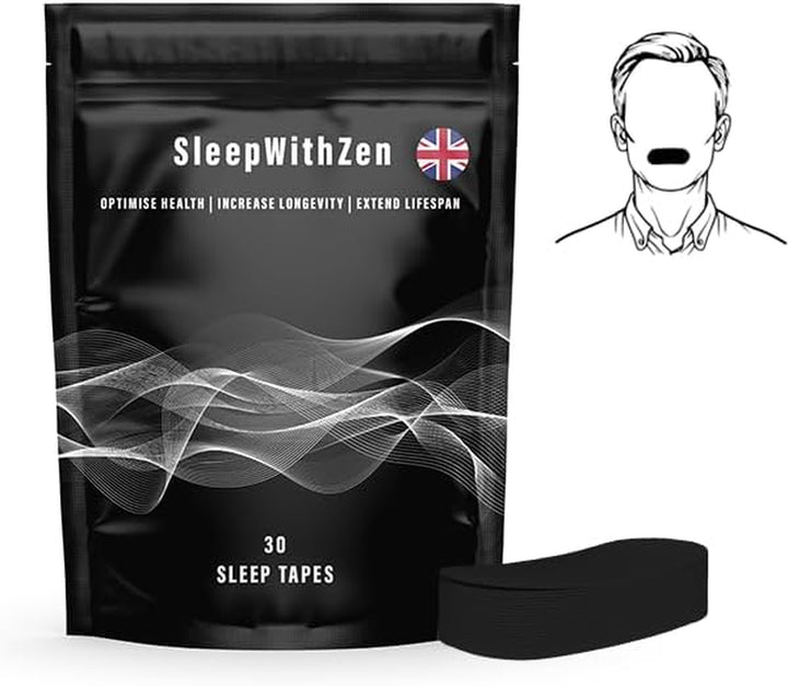 Mouth Tape for Sleeping- Gentle, Hypoallergenic Mouth Sleep Tape for Improved Nasal Breathing and Reduced Snoring- Stop Snoring Aids for Women & Men- Mouth Strips for Sleeping- 30 Pcs