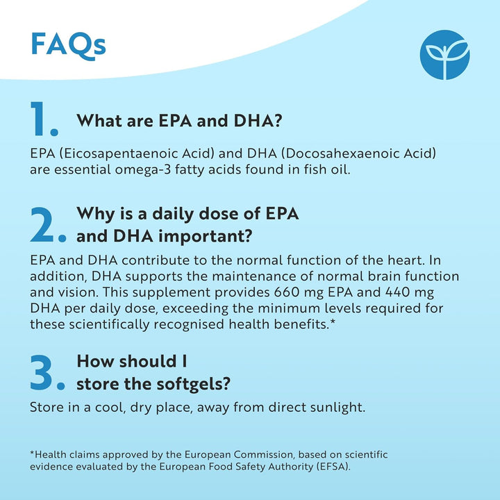Omega 3 Capsules High Strength 2000Mg with 660Mg EPA & 440Mg DHA, 240 Softgel Omega 3 Fish Oil Capsules for 4 Months of Supply, Fish Oil Omega 3 Supplements