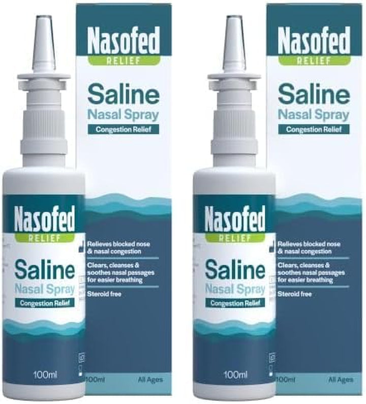 Saline Nasal Spray. Isotonic Saline Solution. Effective and Gentle Relief from Nasal Congestion Caused by Colds, Sinusitis, Hayfever and Allergies. 1 X 100 Ml
