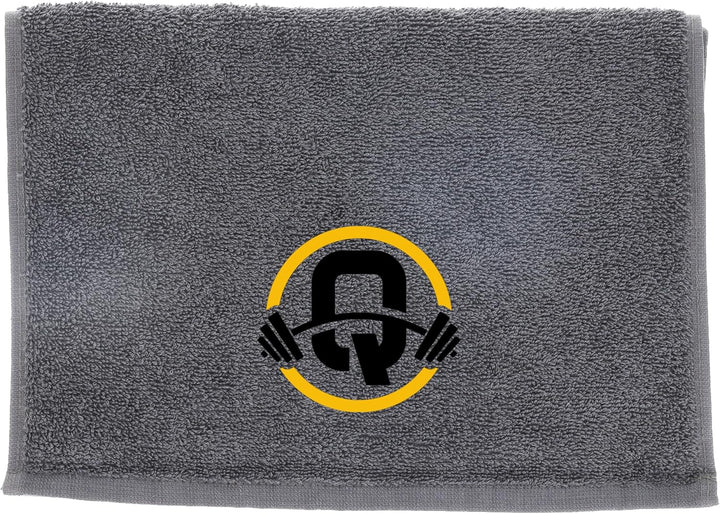 Gym Towel with Monogrammed Embroidery Initial Gift for Men & Women, Training Accessory Gift, Gym Towel Present for Weight Lifting Birthday, Retirement, Christmas - Black, J