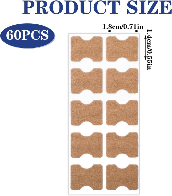 60Pcs Ingrown Toenail Treatment Patches, Toe Nail Correction Patches, Painless Hammer Toe Corrector, Durable Toe Spacers, Quick Repair Ingrown Nail Tool for Women Men