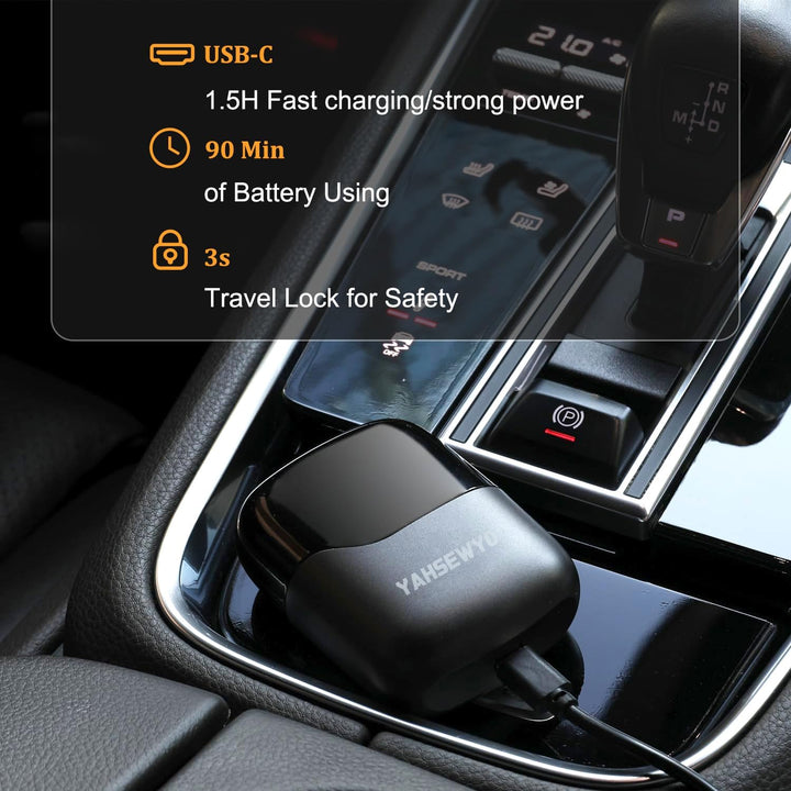 Foil Shaver,Electric Razor for Men,Mini Shavers for Men Waterproof,Mens Electric Shavers Cordless Rechargeable,Double Floating Blade for Close Shaving,Travel Razors Trimmer Wet & Dry 90Min Runtime