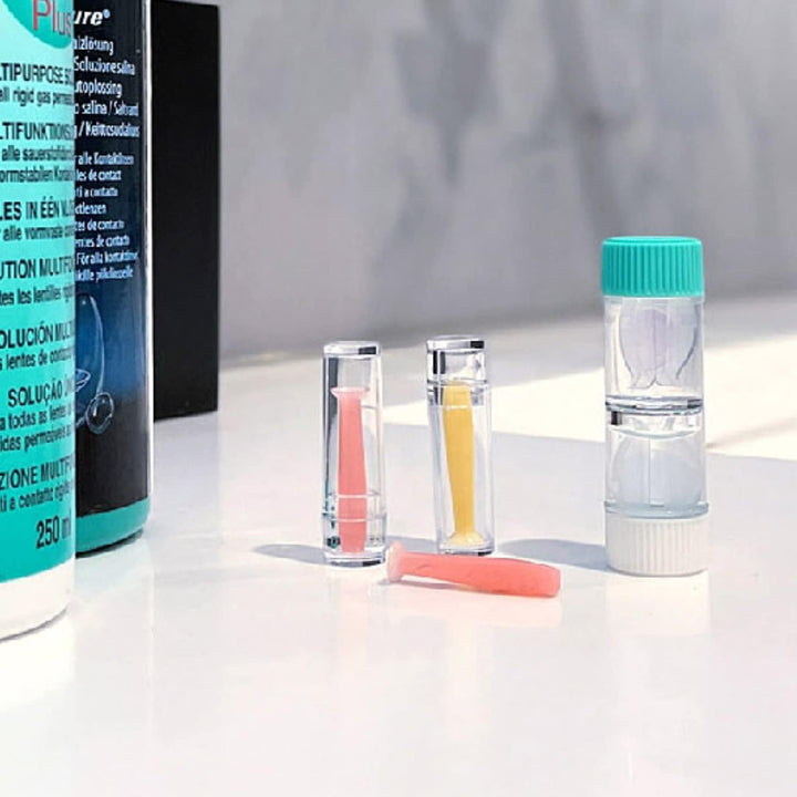 4X Contact Lens Remover, Sucker for Hard Contact Lenses, RGP and Ortho-K Lenses, Set of 4 Pcs Suckers, Lens Tool, Suction Holder (Only Suitable for Hard Contact Lenses), Multicolored