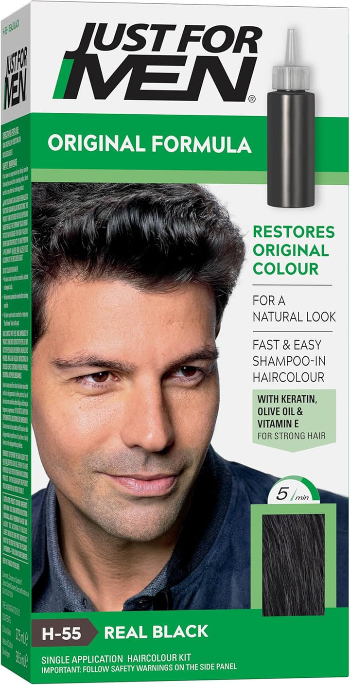 Original Formula Dark Brown Black Hair Dye, Restores Original Colour for a Natural Look � H45