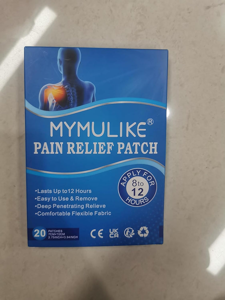 20Pcs Pain Relief Patches, Heat Patches for Pain Relief Fast-Acting Patches Long Lasting Relief of Pains for Knee, Back, Neck, Shoulder Pain and Muscle Soreness Knee Pain Relief Patch