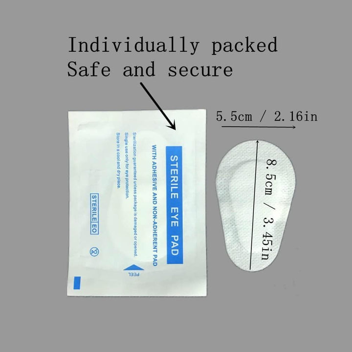 20PCS Eye Pads Sterile Nonwoven Eye Patches Nonwoven Fabrics Eye Patch Stickers Self Adhesive for Adults Student