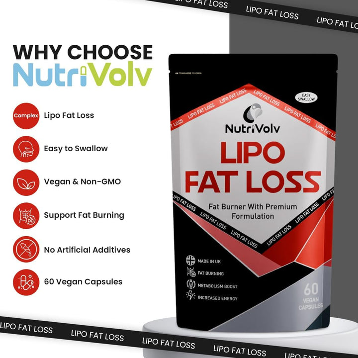 Lipo Fat Loss Capsules | 60 Capsules | Maximum Strength Weight Loss Pills That Work Fast | Keto Shred Fat Burning Pills | Contains Cayenne, Green Tea, Acai Berry & Caffeine | Thermo Fat Burn