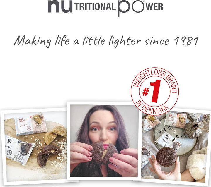 One Meal +Prime Soft Baked Cookies & Cream - Tasty Meal Replacement with Vitamins and Minerals - High in Protein - High in Fiber - No Added Sugar - 12 X 70G