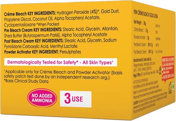 Gold Ultra Cream Bleach 30Gm