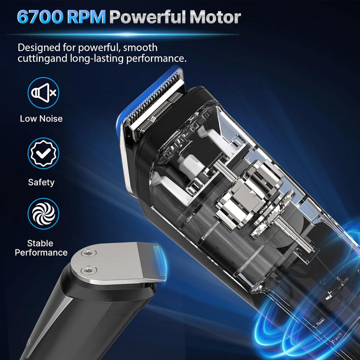 Beard Trimmer Hair Clippers for Men - All-In-One Cordless Nose & Ear Hair Trimmer Grooming Kits with Zero Gapped T-Blade Electric Razor Shaver, 9 Guide Combs, Ideal Gifts for Men​