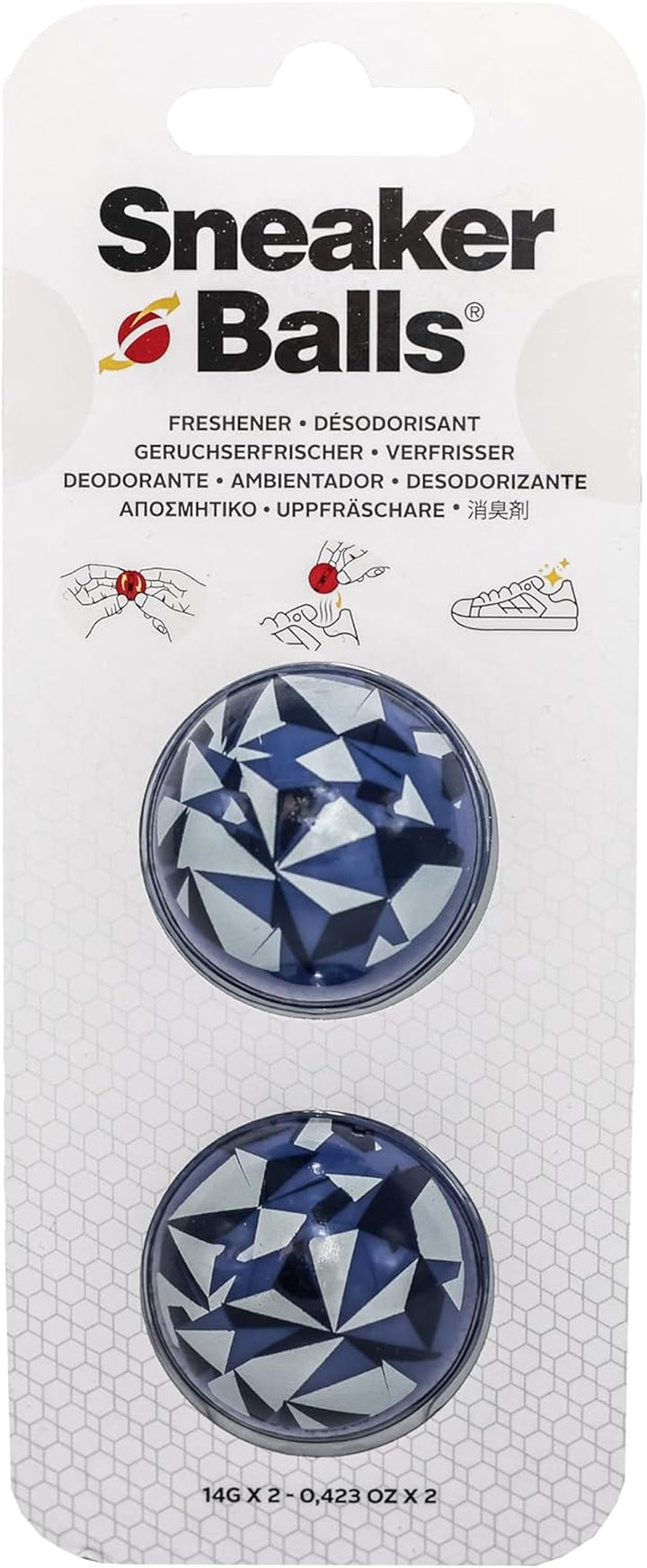 Sneaker Balls Shoe Deodorizer & Freshener Balls, Odor Eliminator for Shoes/Gym Bags/Lockers, Small 3.8Cm Diameter, Quick-Twist Action, Long-Lasting 90-Day Fresh Scent- Watermellon/Lemon