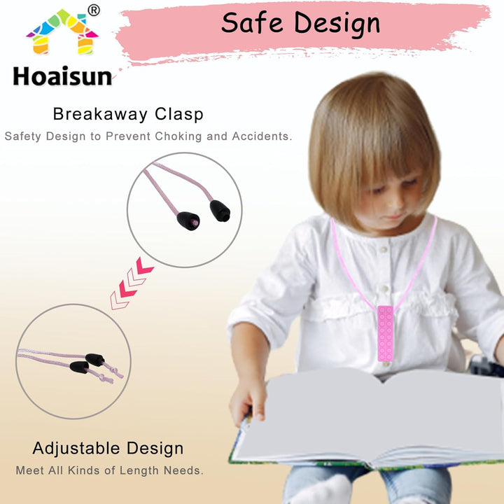 Sensory Chew Necklaces 6 Pack, Chew Toys for Autistic Children with ADHD, SPD, Chewing, Teething or Special Needs, Autism Chew Toys Necklace for Adult Reduce Anxiety Fidgeting