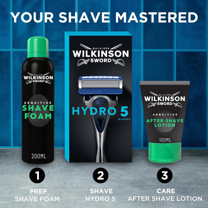 Hydro 5 Men’S Razor, Great Addition to Wash Bags for Men'S Grooming, Great Shavers for Routine Shaving, 1 Reusable Handle + 9 Blades Refills Pack WINNER of the WHICH? BEST BUY AWARD