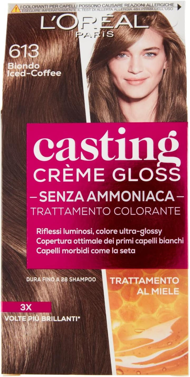 Casting Crème Gloss 600 Dark Blonde: This No-Ammonia, Semi-Permanent Hair Colour Lasts 32 Washes. Enjoy up to 3X Glossier, 4X Silkier, Visibly Healthier Hair with a Luminous Dark Blonde.