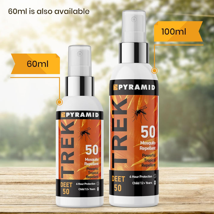 Trek 50 Insect/Mosquito Repellent Deet Spray (2 Bottles, 100Ml)