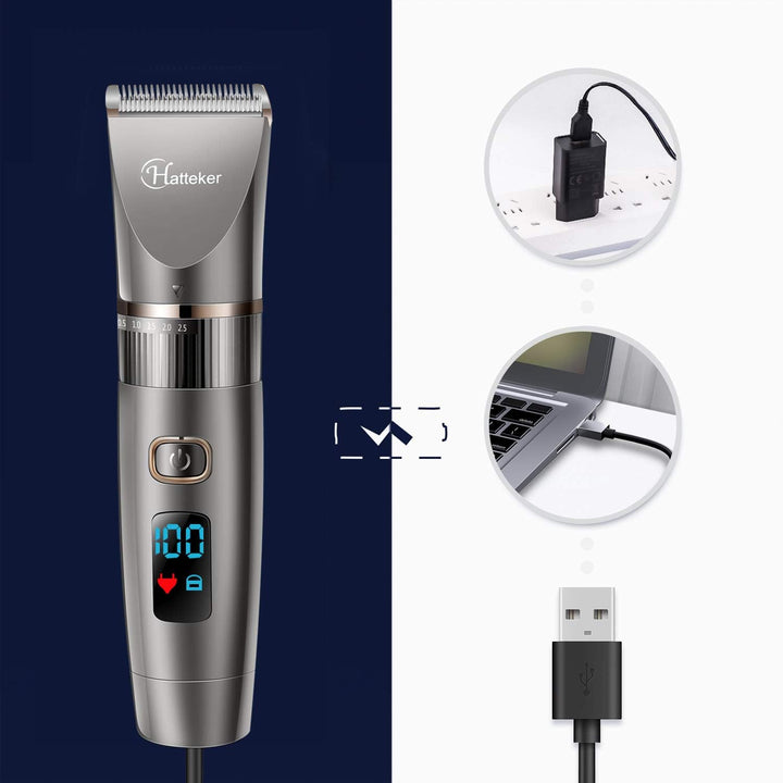 Professional Hair Clipper Cordless Clippers Hair Trimmer Beard Trimmer Shaver Detail Trimmer Hair Cutting Kit for Men Waterproof