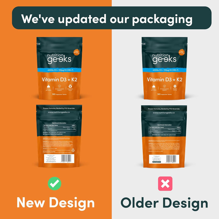 Vitamin D3 4000 Iu & Vitamin K2 MK7 100Μg - 1 Year Supply, 365 Easy-Swallow Vitamin D3 K2 Tablets, 1-A-Day High Strength Vegetarian D3 and K2 Vitamin Supplements, UK Made Vitamin D Tablets