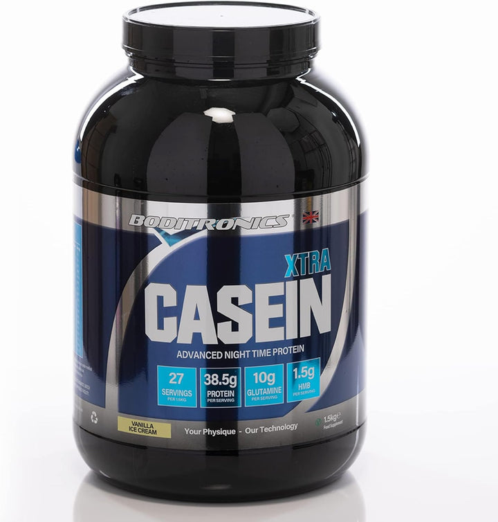 1.5Kg Casein Xtra, Slow Release Protein Powder with Contains Micellar Casein Supplement Amino Acids, Glutamine Protein Shakes (Strawberries & Cream) Casein protein, Slow-digesting protein, Protein supplement, Protein powder, Muscle recovery protein, Fitne