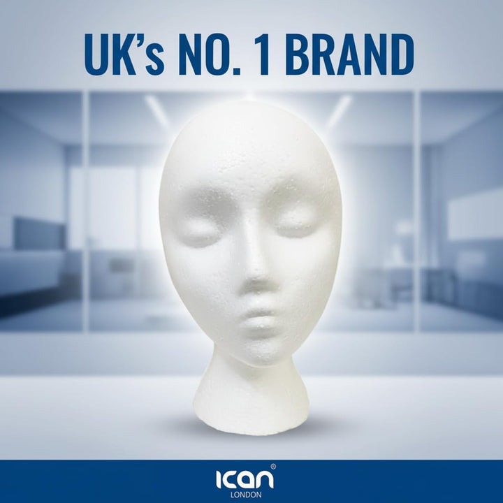 Ican Foam Wig Head ,Female Mannequin Wig Holder Stand Small