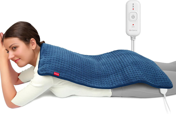 43X84Cm XXL Heat Pad for Back Pain Relief, Extra Large Electric Heating Pad with Heat Levels, Auto-Off Timers, Effective Heat Therapy for Neck, Shoulder, Full Back, Foot, Period Cramp Relief
