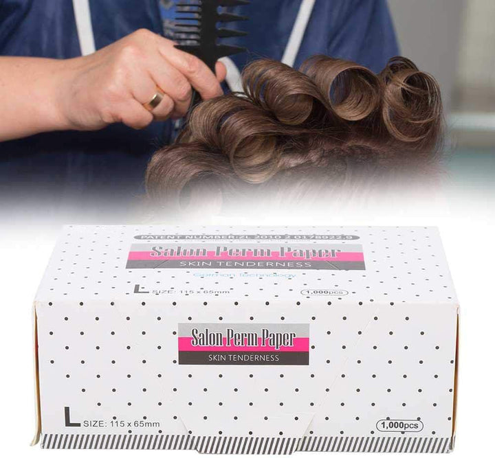 Hair Perm Paper, Hair Curling Styling Paper Strips Barber Shop Ultra-Thin Mesh Breathable Perming Paper Hairdressing Tool (Disposable)(1 Box)