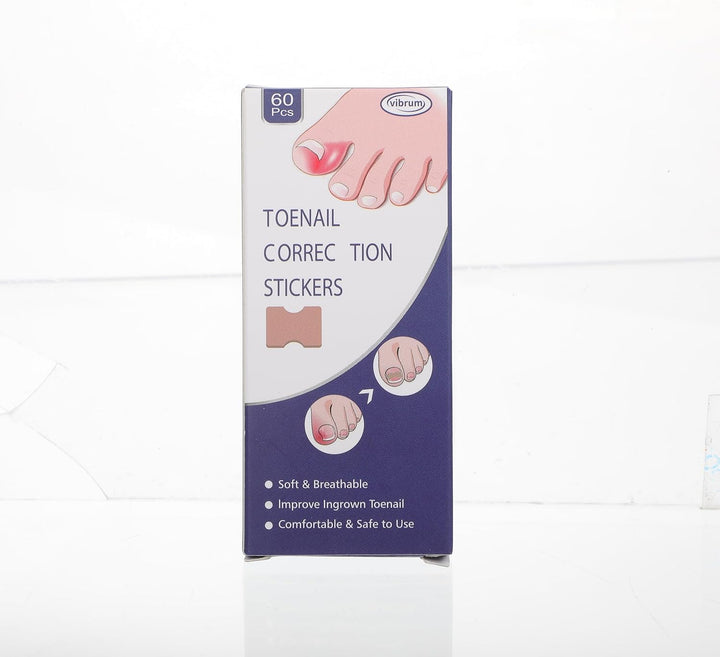 60Pcs Ingrown Toenail Treatment Patches-Ingrown Toenail Corrector Strips, Durable Toe Spacers, Quick Repair Ingrown Nail Tool for Women Men