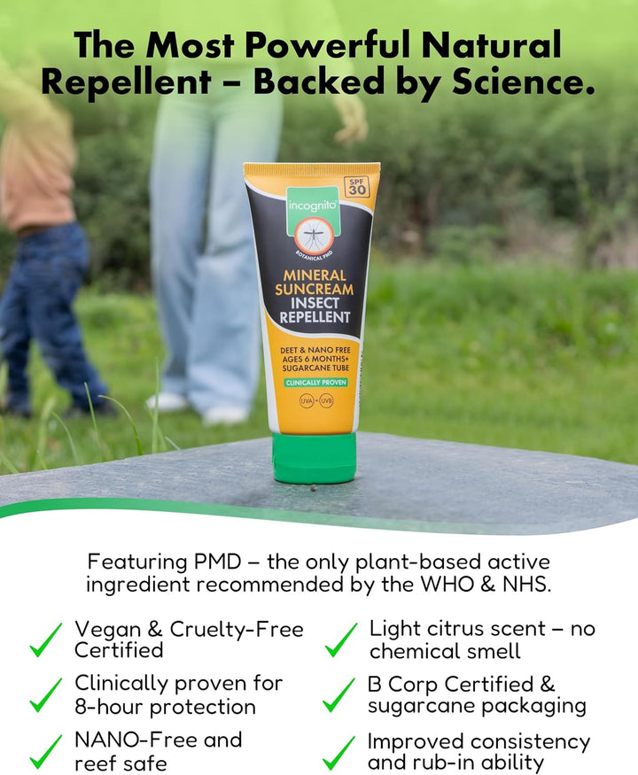 Sunblock Insect Repellent - SPF30 100Ml - 3 in 1 Sunblock, Insect Repellent and Moisturiser for Soft and Protected Skin & Body