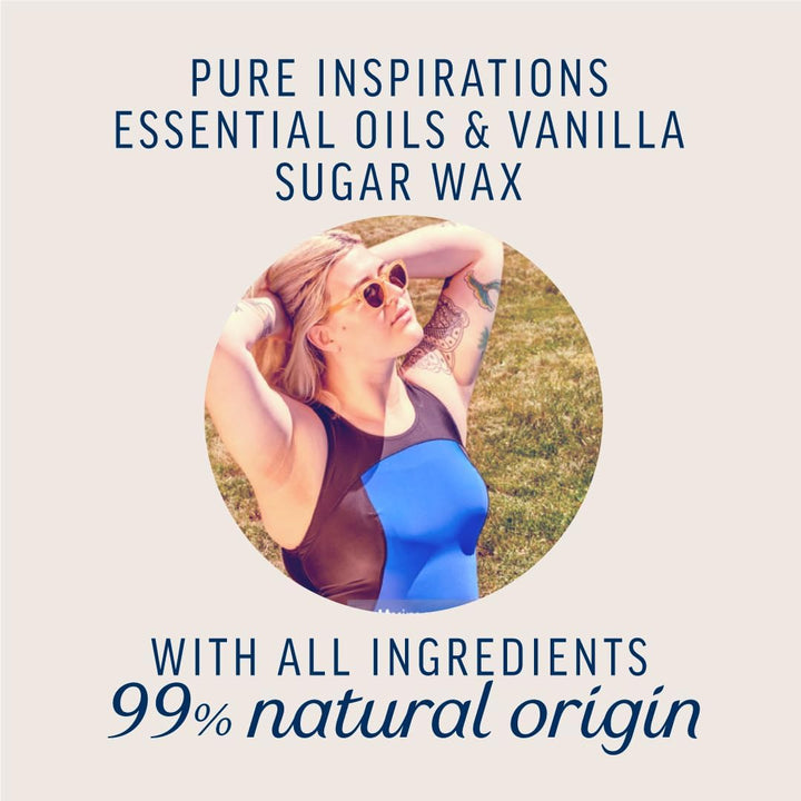 Essential Oils and Floral Vanilla Hot Wax Microwavable Jar, Waxing Kit, 250 Ml, Multicolor