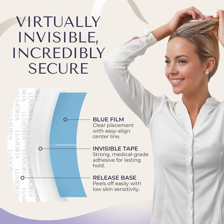 48Pcs Wig Tape Double Sided Extra Strong Hold - Toupee Tape for Woman, Wig Tapes for Lace Wigs, Hair System Tapes, Strong Waterproof Hold, Double Sided Hair Strips