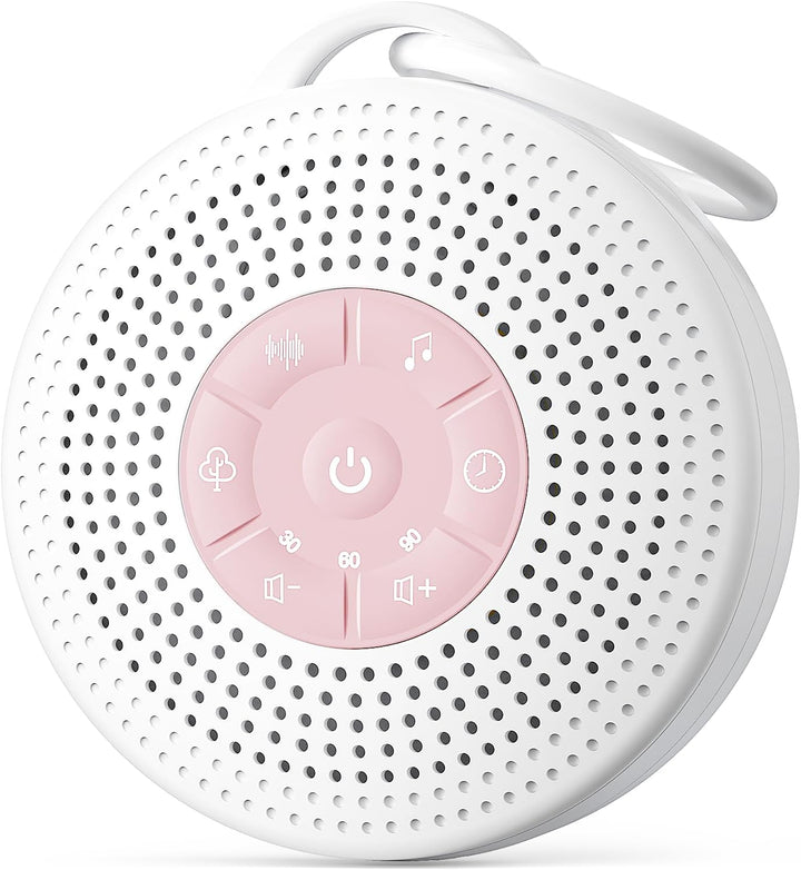 White Noise Machine Baby, Portable White Noise Machine for Adults with 2000Mah Battery, Rain Sound Machine with 21 Soothing Sounds, Sound Therapy with Timer and Volume Adjustment for Sleeping Nursery