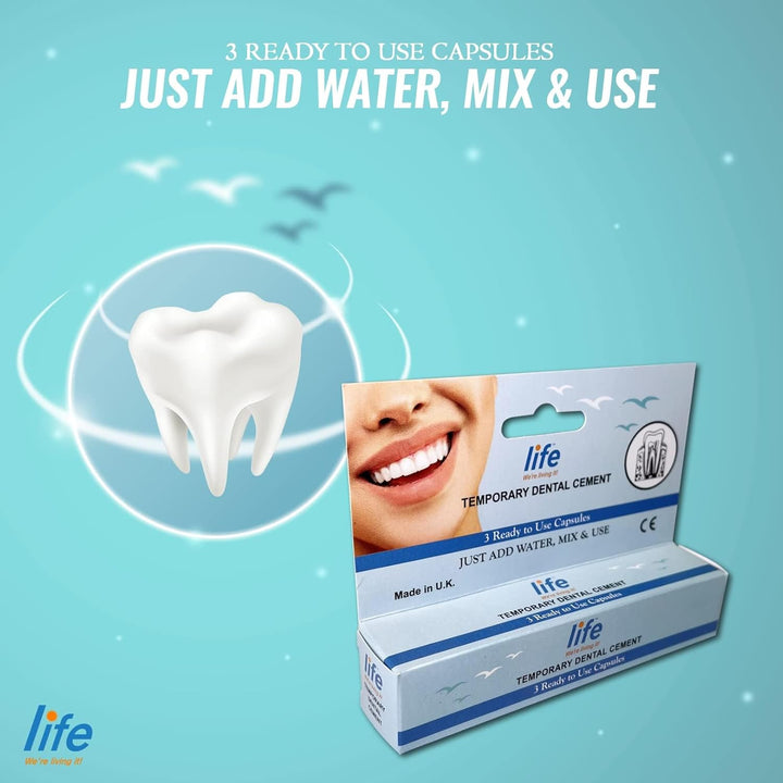 Healthcare Temporary Dental Repair Kit – Emergency Fix for Dislodged Crowns, Loose Bridges & Fillings, Easy Temporary Tooth Repair Solution - 1 Pack