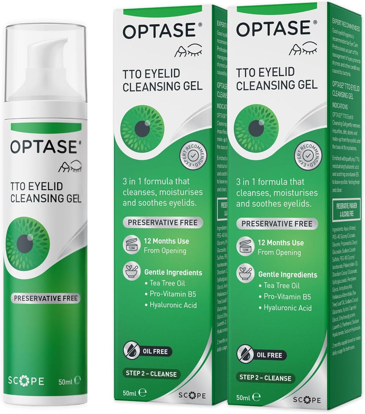 Tea Tree Oil Eyelid Cleansing Gel for Daily Hygiene - Suitable for Dry Eyes, Blepharitis & Styes - Preservative Free (50 Ml (Pack of 1))