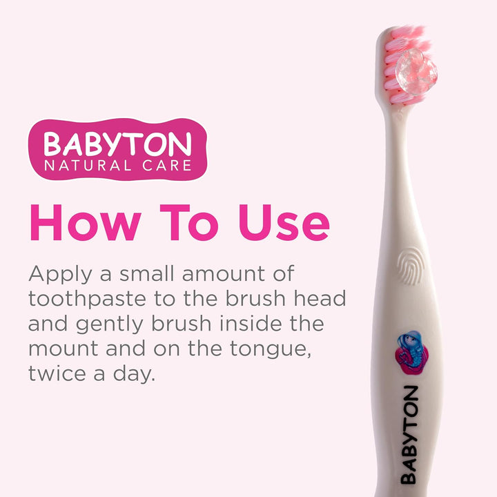 Bio Toothbrush - Eco-Friendly, Soft Bristles for Babies, Ergonomic Handle, Biodegradable Corn Cob Material (Jellyfish)