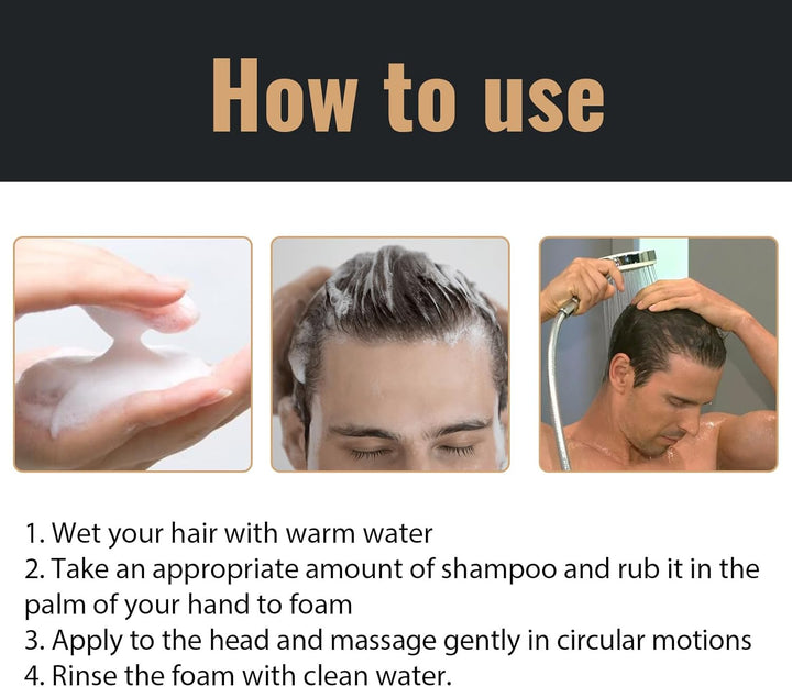 2Pcs Root Activator Shampoo,Mane Root Activator Shampoo for Man,Unisex Hair Thickeningshampoo That Repairs,Smooths & Strengthens,Hair Restoration Solution