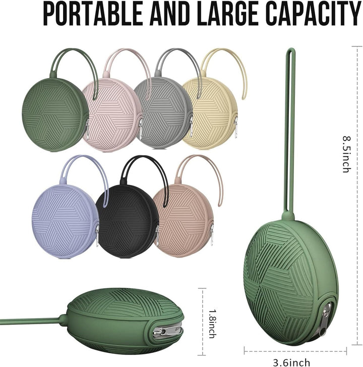 Dummy Holder Case Set,Bpa Free Silicone Pacifier Holder Pod,Dummy Storage Box,Portable Soother Pods for Baby Nappy Changing Bag Stroller,Travel,Home,Easy to Clean(Pink)