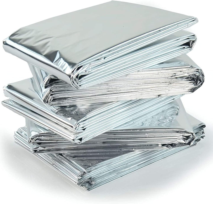 5 X Individually Packaged Medical First Aid Foil Survival Blankets for Personal Use - Reflective to Maintain Body Heat