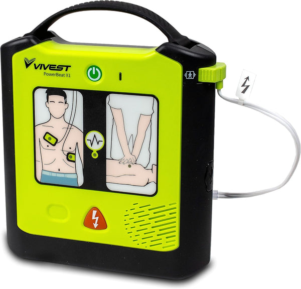 Power Beat X1 Defibrillator Semi-Automatic AED with a Graphic Panel Portable Machine for Home Automated External Defibrillator Lightweight First Aid Medical Equipment