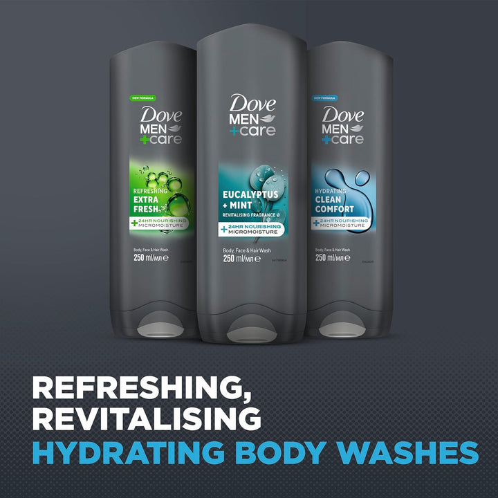 Dove Men+Care Recharge Body Wash Gift Set Trio Collection Perfect Gifts for Him 3 Piece